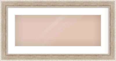 Silver Flat Frame for 24 × 9in artwork, with Smooth White Single Mount