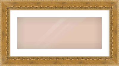 Gold Reverse Frame for 24 × 9in artwork, with Smooth White Single Mount