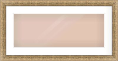 Distressed Gold Dome Frame for 24 × 9in artwork, with Smooth White Single Mount