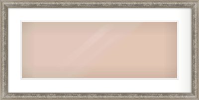 Silver Dome Frame for 24 × 9in artwork, with Smooth White Single Mount