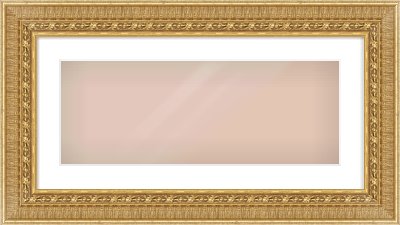 Gold Reverse Frame for 24 × 9in artwork, with Smooth White Single Mount