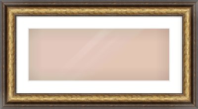 Gold Spoon Frame for 24 × 9in artwork, with Smooth White Single Mount