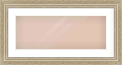 Ivory Scoop Frame for 24 × 9in artwork, with Smooth White Single Mount