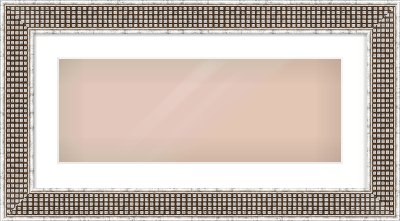 Silver Flat Frame for 24 × 9in artwork, with Smooth White Single Mount