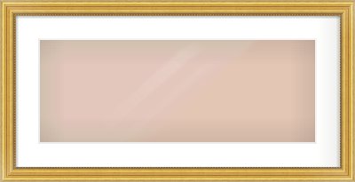 Gold Spoon Frame for 24 × 9in artwork, with Smooth White Single Mount