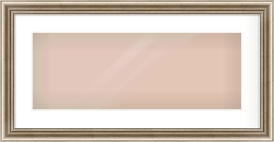 Silver Cushion Frame for 24 × 9in artwork, with Smooth White Single Mount