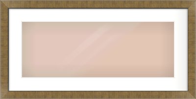 Bronze Flat Frame for 24 × 9in artwork, with Smooth White Single Mount
