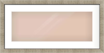 Silver & Black Sided Flat Frame for 24 × 9in artwork, with Smooth White Single Mount