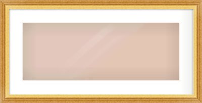 Gold Reverse Frame for 24 × 9in artwork, with Smooth White Single Mount