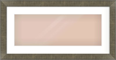 Brushed Pewter Flat Frame for 24 × 9in artwork, with Smooth White Single Mount