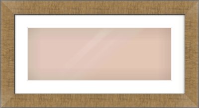 Bronze Flat Frame for 24 × 9in artwork, with Smooth White Single Mount