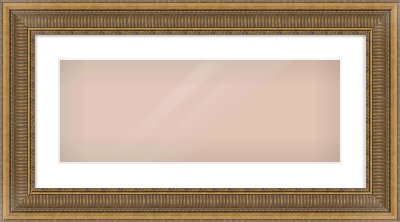Gold Scoop Frame for 24 × 9in artwork, with Smooth White Single Mount