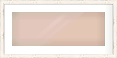 White Scoop Frame for 24 × 9in artwork, with Smooth White Single Mount