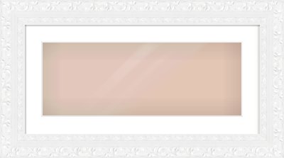 White Reverse Frame for 24 × 9in artwork, with Smooth White Single Mount