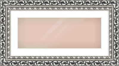 Silver Reverse Frame for 24 × 9in artwork, with Smooth White Single Mount