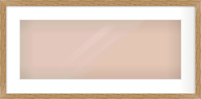 Oak Effect Flat Frame for 24 × 9in artwork, with Smooth White Single Mount