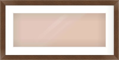 Brown Flat Frame for 24 × 9in artwork, with Smooth White Single Mount