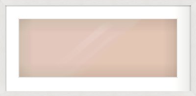 White Flat Frame for 24 × 9in artwork, with Smooth White Single Mount