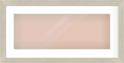 Silver Flat Frame for 24 × 9in artwork, with Smooth White Single Mount
