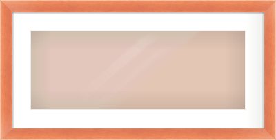 Bronze Flat Frame for 24 × 9in artwork, with Smooth White Single Mount