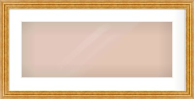Gold Reverse Frame for 24 × 9in artwork, with Smooth White Single Mount