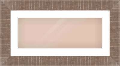 Rough Cut Effect Flat Frame for 24 × 9in artwork, with Smooth White Single Mount