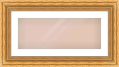 Gold Reverse Frame for 24 × 9in artwork, with Smooth White Single Mount