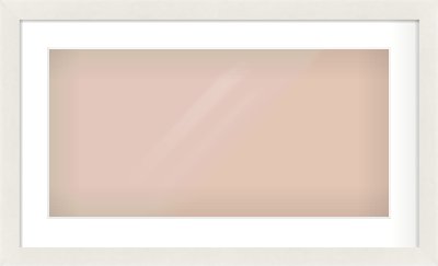 White Flat Frame for 24 × 12in artwork, with Smooth White Single Mount