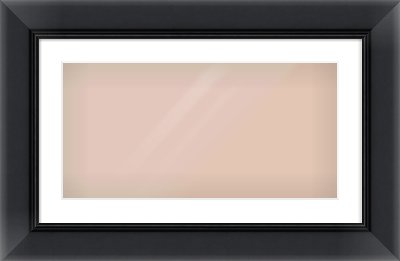 Black Reverse Frame for 24 × 12in artwork, with Smooth White Single Mount