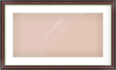 Brown Reverse Frame for 24 × 12in artwork, with Smooth White Single Mount