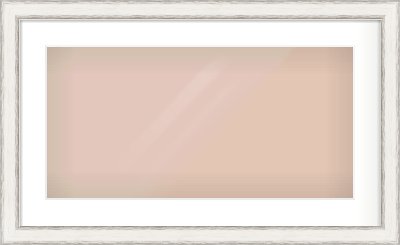 Black/Silver Flat Frame for 24 × 12in artwork, with Smooth White Single Mount