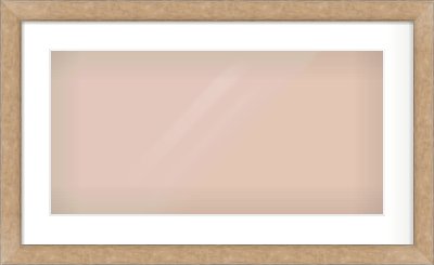 Bronze Flat Frame for 24 × 12in artwork, with Smooth White Single Mount