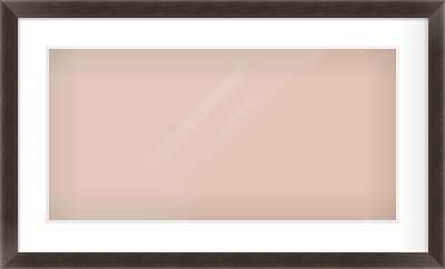 Brown Bevel Frame for 24 × 12in artwork, with Smooth White Single Mount
