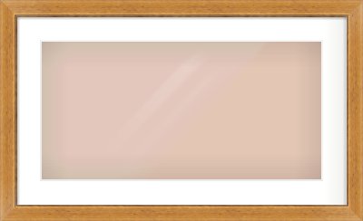Rustic Medium Oak Reverse Frame for 24 × 12in artwork, with Smooth White Single Mount