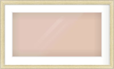 Ivory Reverse Frame for 24 × 12in artwork, with Smooth White Single Mount