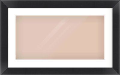Black Flat Frame for 24 × 12in artwork, with Smooth White Single Mount