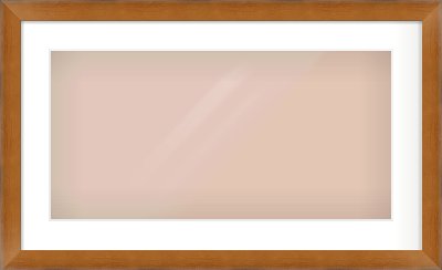 Brushed Bronze with Black Sides Flat Frame for 24 × 12in artwork, with Smooth White Single Mount