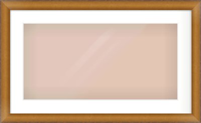 Bronze Cushion Frame for 24 × 12in artwork, with Smooth White Single Mount