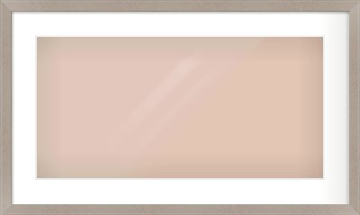Silver & Black Sided Flat Frame for 24 × 12in artwork, with Smooth White Single Mount