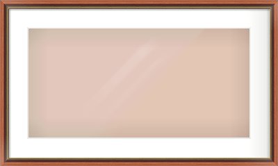 Brown Spoon Frame for 24 × 12in artwork, with Smooth White Single Mount