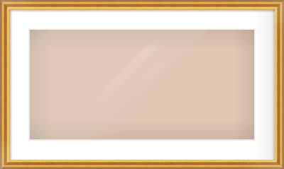 Gold Reverse Frame for 24 × 12in artwork, with Smooth White Single Mount