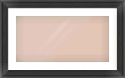 Black Spoon Frame for 24 × 12in artwork, with Smooth White Single Mount