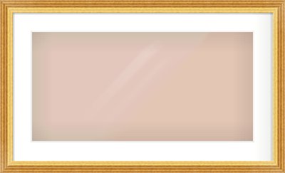 Gold Reverse Frame for 24 × 12in artwork, with Smooth White Single Mount