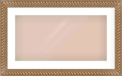 Gold Rope Frame for 24 × 12in artwork, with Smooth White Single Mount