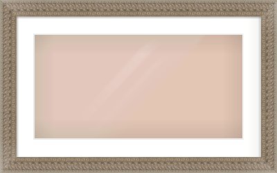 Silver Dome Frame for 24 × 12in artwork, with Smooth White Single Mount