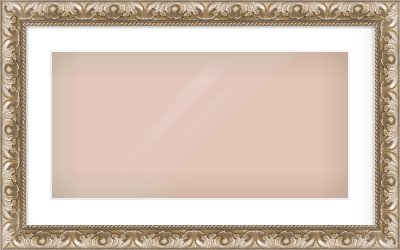 Silver Scoop Frame for 24 × 12in artwork, with Smooth White Single Mount