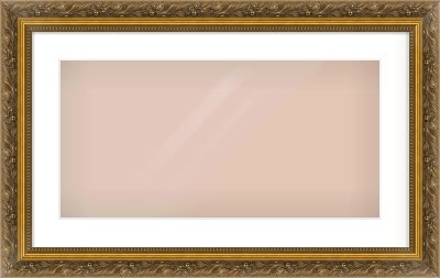 Gold Scoop Frame for 24 × 12in artwork, with Smooth White Single Mount