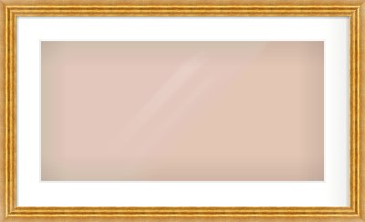 Gold Reverse Frame for 24 × 12in artwork, with Smooth White Single Mount