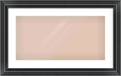 Black Spoon Frame for 24 × 12in artwork, with Smooth White Single Mount