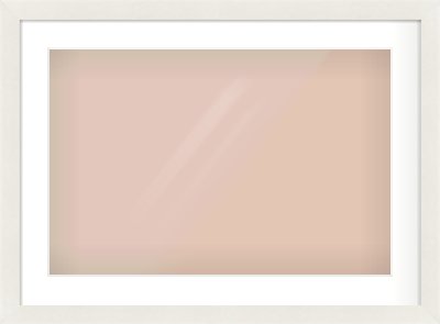 White Flat Frame for 24 × 16in artwork, with Smooth White Single Mount
